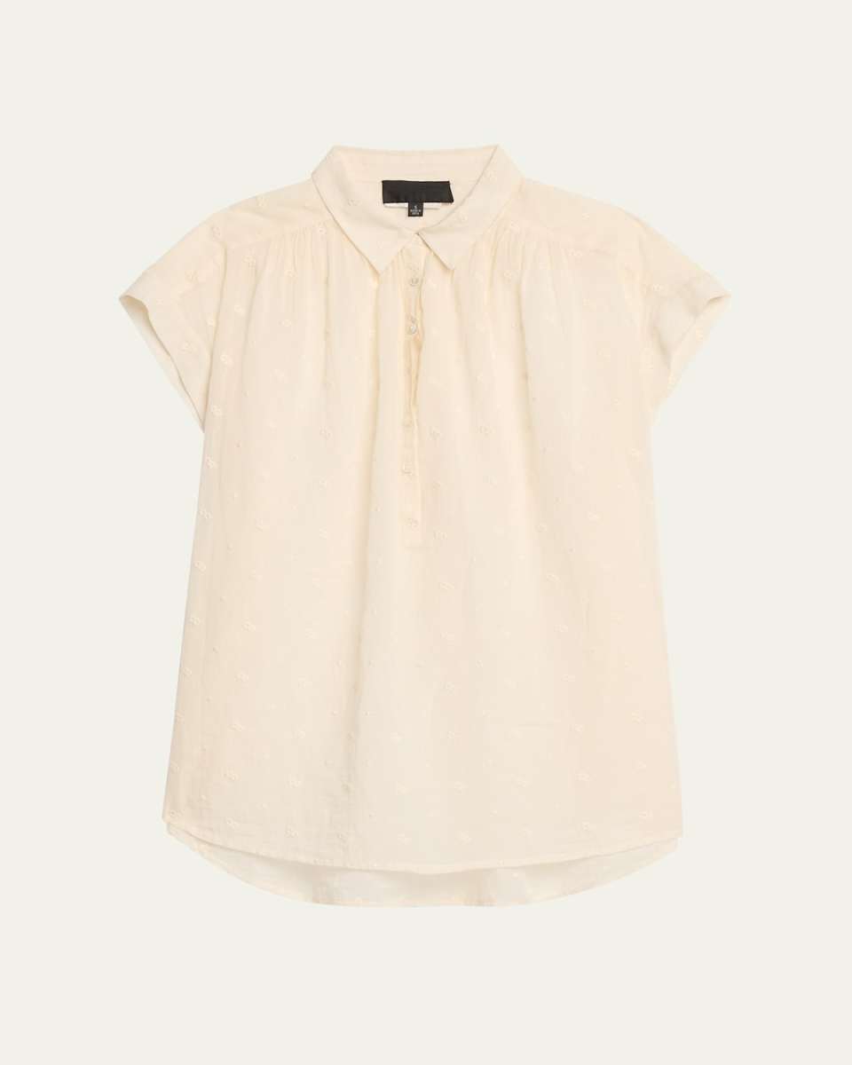 Normandy Eyelet Shirring Blous